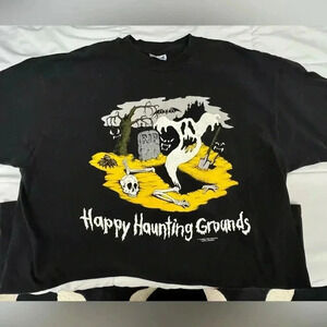 VTG 1992 Glow in the Dark Halloween Spooky Single Stich Tshirt XL Ghosts Unisex